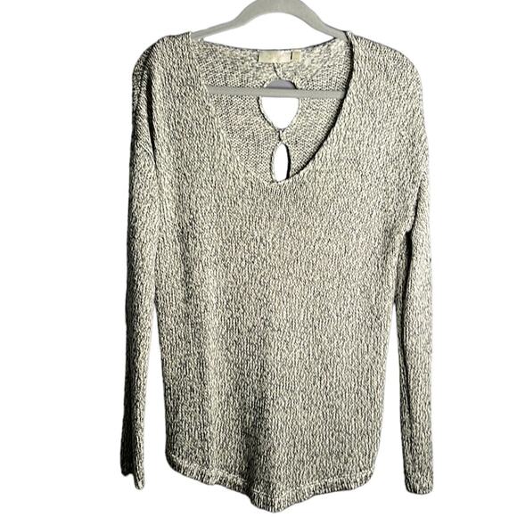 RD Style Open Back Black and White Marled  Knit Sweater Size Medium - Picture 1 of 9